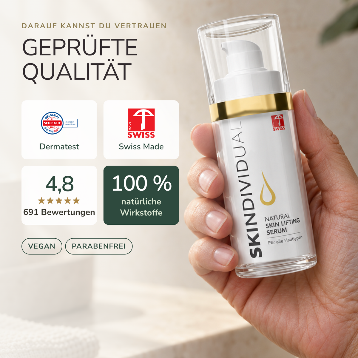 Naturalne serum liftingujące do skóry | 30 ml